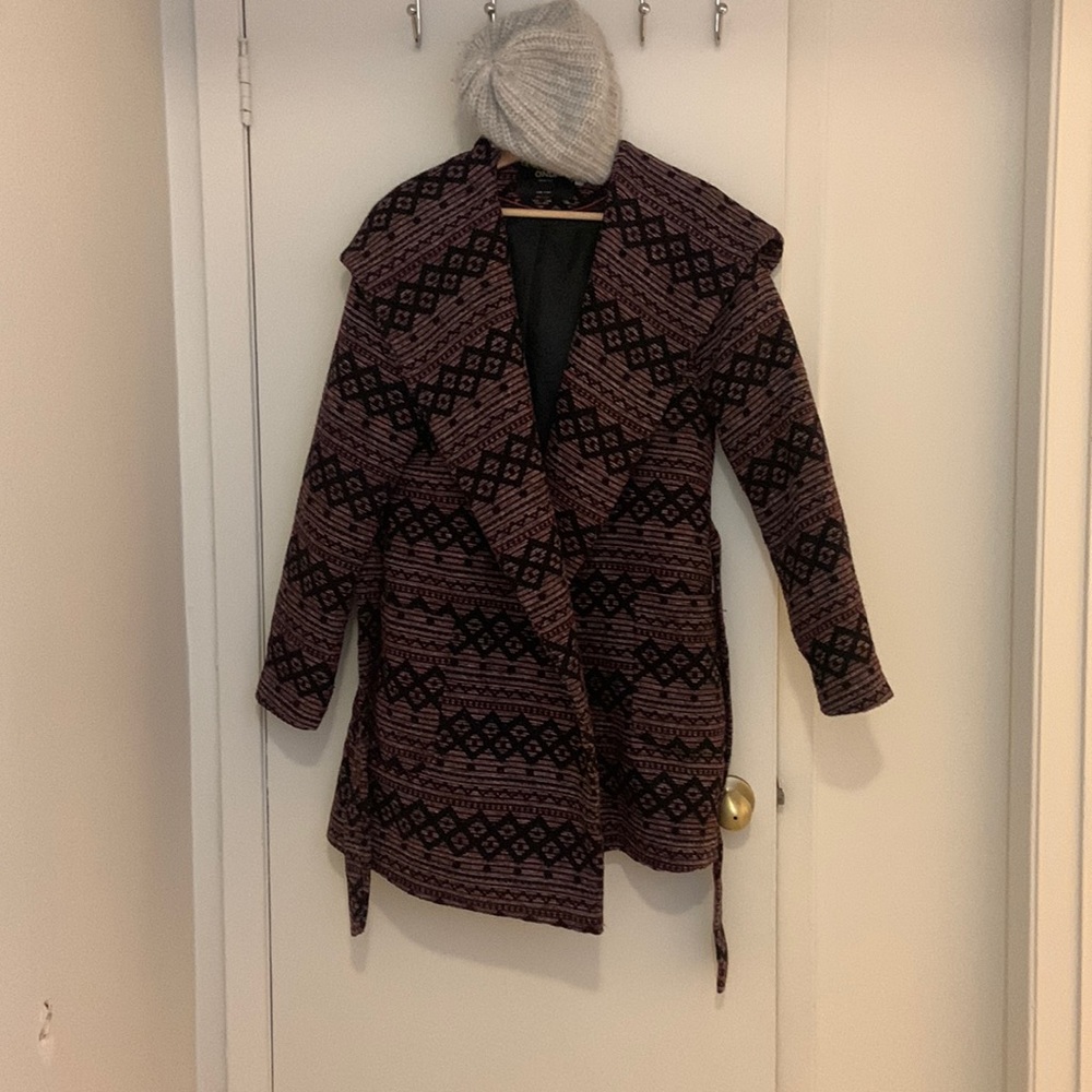 Only Aztec wrap, hooded coat